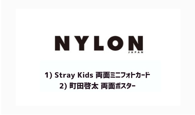 NYLON JAPAN 1月号の付録説明