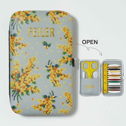 FEILER (フェイラー) お裁縫キット＆ミモザソラーレ柄カードケースセット