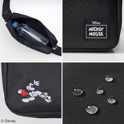 Disney MICKEY MOUSE (ミッキーマウス) Wポケットショルダーバッグ [color:black]