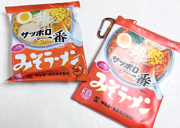 サッポロ一番 みそラーメン そのままポーチ&Big麺エコバッグ