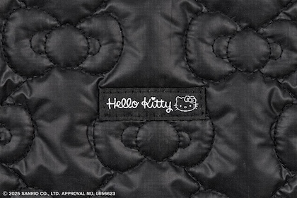 HELLO KITTY リボンな 3wayキルティングBAG BOOK おしゃれBLACK