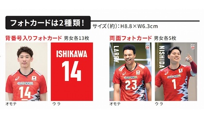 バレーボール日本代表 OFFICIAL FAN BOOK vol.2 Tシャツ型カードホルダー&フォトカードシート付き