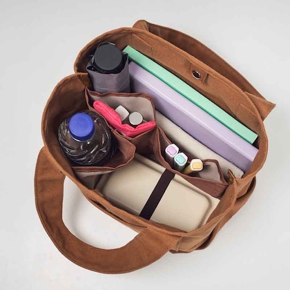 BAYFLOW(ベイフロー) 収納5ポケット　LOGO TOTE BAG CAMEL