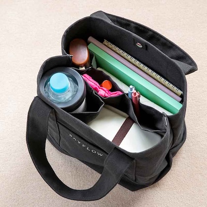 BAYFLOW(ベイフロー) 収納5ポケット　LOGO TOTE BAG BLACK/GRAY