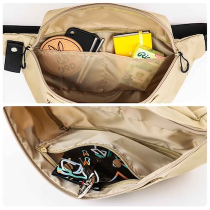 DOD (ディーオーディー) 多機能ボディバッグ BEIGE