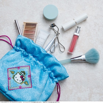 ハローキティ 飯店 刺繍きんちゃくポーチ