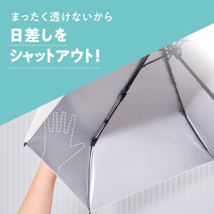 SUN DEFENCE シルバーコーティングで涼しい！99.99％以上遮光日傘 WHITE