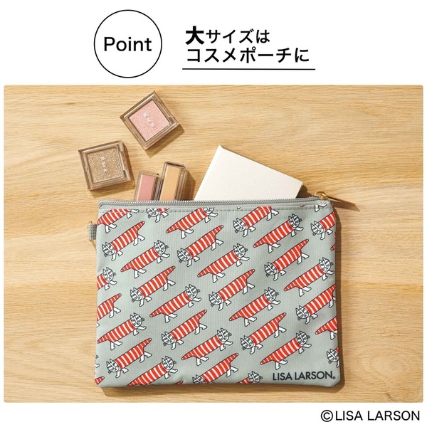 GLOW (グロー) 2025年 9月号 雑誌 付録 [リサ・ラーソン 取り外せるストラップ付き大中小のポーチ3点セット]