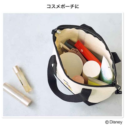 キャプテンスタッグ ミッキーマウスデザイン ショルダーストラップ付き トート型ポーチ