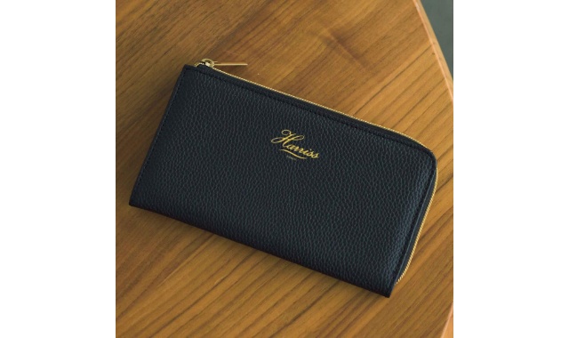 Harriss (ハリス) 普段使いに！旅行に！たっぷり入るL字ファスナー長財布