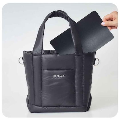 BAYFLOW (ベイフロー) 収納5ポケットキルティングバッグ BLACK