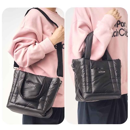 BAYFLOW (ベイフロー) 収納5ポケットキルティングバッグ BLACK