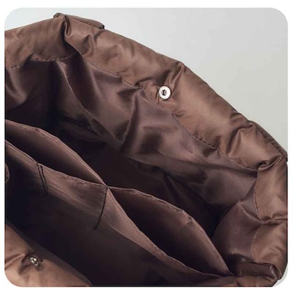 BAYFLOW (ベイフロー) 収納5ポケットキルティングバッグ brown