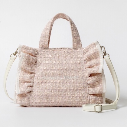 JILL by JILL STUART （ジル バイ ジルスチュアート）ツイードフリルバッグ PINK ver.[color:pink][material:tweed]