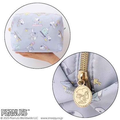 SNOOPY ふわふわBIGポーチ & すやすや前髪クリップ2個セット BOOK