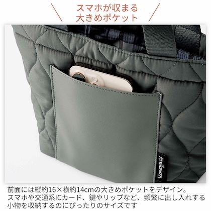 ニューヨーカー ショルダーストラップつきキルティングトートバッグ[material:quilting]