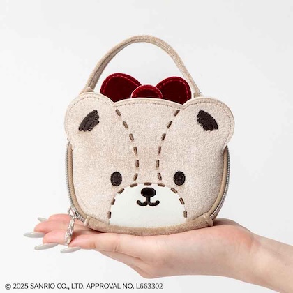 HELLO KITTY × BRILMY リップが縦に収納できる ズボラに優しいミニコスメポーチ VELOUR TINY CHUM ver.