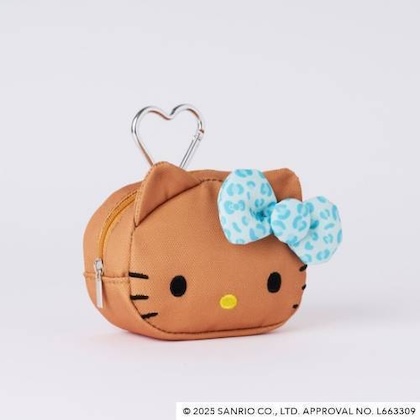 ひょう柄リボンが可愛い♡日焼けしたハローキティのポーチチャーム]