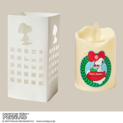 おしゃれな専用スリーブ付き！ スヌーピーデザインのゆらゆらキャンドルライト