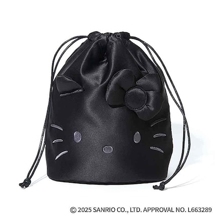 otona MUSE (オトナミューズ) 2026年 1月号増刊 雑誌 付録 [HELLO KITTY (ハローキティ) 光沢感がシックなフェイス巾着ポーチ]