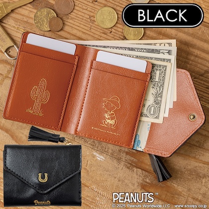 SNOOPY YEAR OF THE HORSE MINI WALLET BOOK BLACK