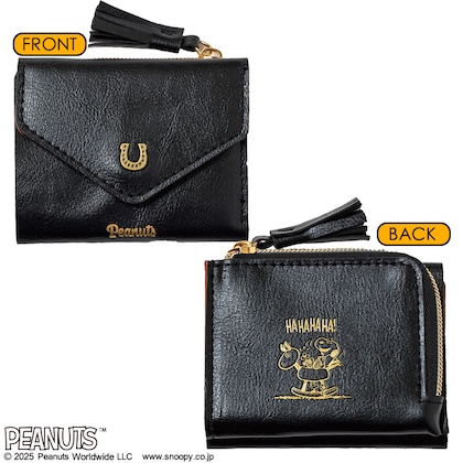 SNOOPY YEAR OF THE HORSE MINI WALLET BOOK BLACK
