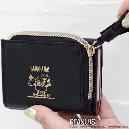 SNOOPY YEAR OF THE HORSE MINI WALLET BOOK BLACK