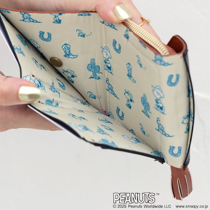 SNOOPY YEAR OF THE HORSE MINI WALLET BOOK BROWN