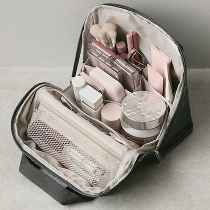 BRILMY 中身が見えて時短がかなう ズボラに優しいスタンドポーチ