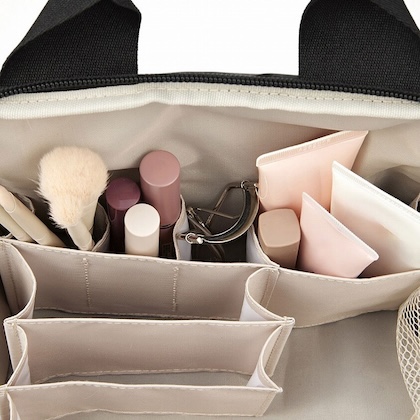 BRILMY 中身が見えて時短がかなう ズボラに優しいスタンドポーチ