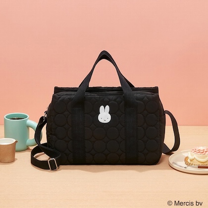 miffy 誰でも整理上手になれる3層ショルダーバッグ[material:quilting]