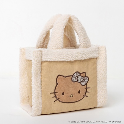 HELLO KITTY フェイクムートンバッグBOOK creamy brown ver.