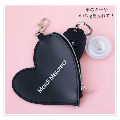 mini (ミニ) 2026年 3月号 雑誌 付録 [Mardi Mercredi (マルディメクルディ) ハートポーチチャーム＆フラットポーチ]