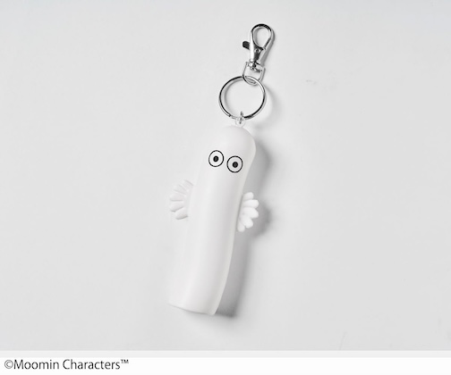 MOOMIN (ムーミン) ニョロニョロの握れるマスコットキーホルダー＆ショルダーバッグにもなるジッパープラケース4枚セット