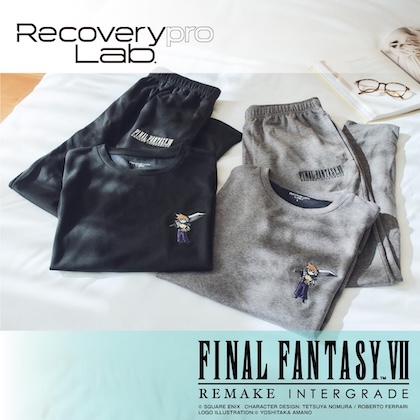 一般医療機器＜Recoverypro Lab.＞疲労回復ウェア BOOK 『FINAL FANTASY VII REMAKE INTERGRADE』上下セット（長袖・ロングパンツ）／グレー