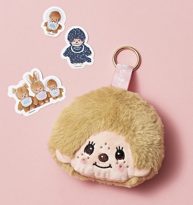 モンチッチのフェイスポーチ＆シール3点のセット