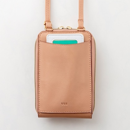 VIS フラワーカットスマホショルダー PINK
