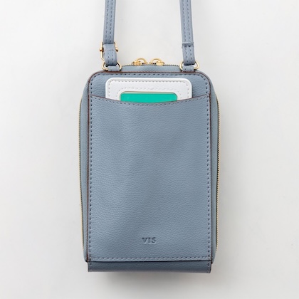 VIS (ビス) フラワーカットスマホショルダー SAXE BLUE