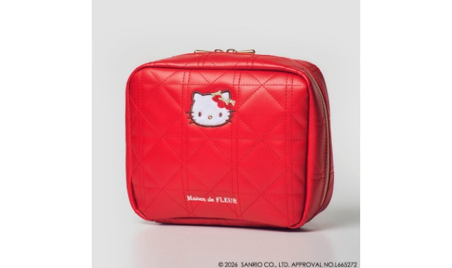 Maison de FLEUR×HELLO KITTY いちご宝物ケースBOOK RED