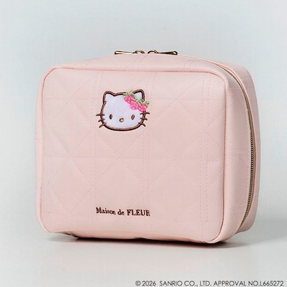 Maison de FLEUR×HELLO KITTY いちごマルチケースBOOK PINK