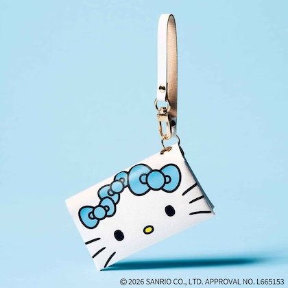 mini (ミニ) 2026年 5月号 雑誌 付録 [みずいろ ハローキティのサフィアーノ レザー調マルチケース]