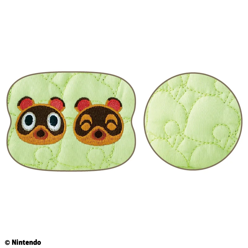 あつまれ どうぶつの森 180度ガバッと開く葉っぱ柄キルティング大容量ポーチ