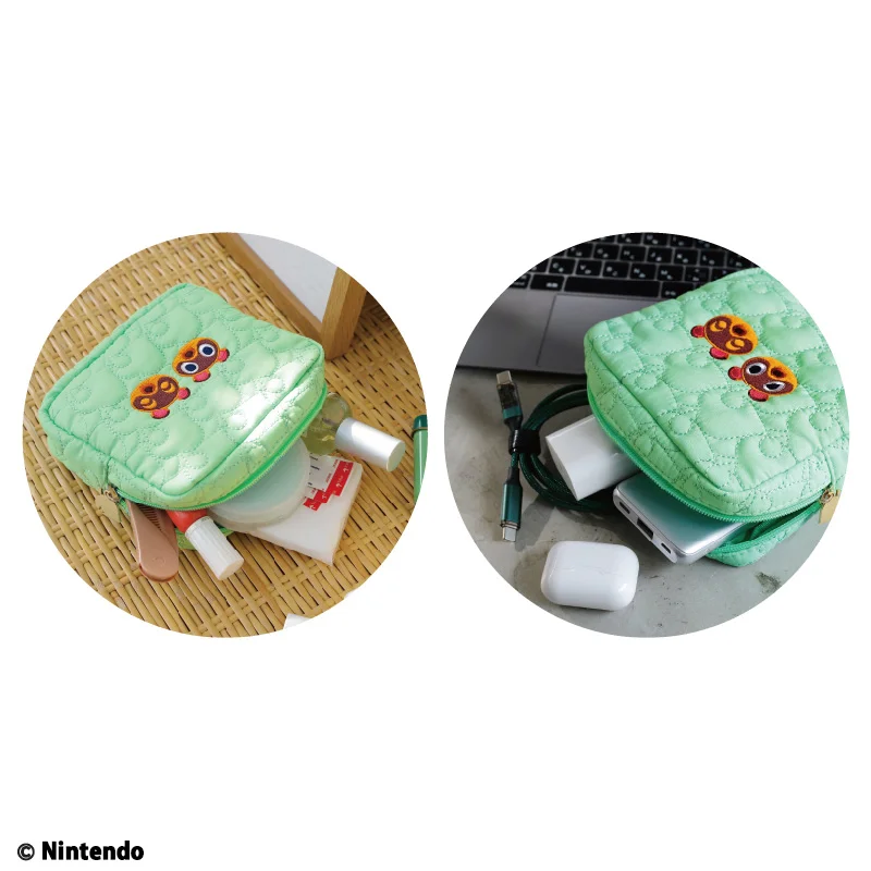 あつまれ どうぶつの森 持ち歩きに便利な葉っぱ柄キルティングデイリーポーチ