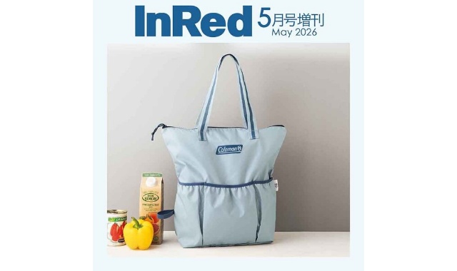 InRed (インレッド) 2026年 5月号 増刊 雑誌 付録 [Coleman(コールマン)3つの外ポケットが便利!内側シルバーの撥水加工バッグ]