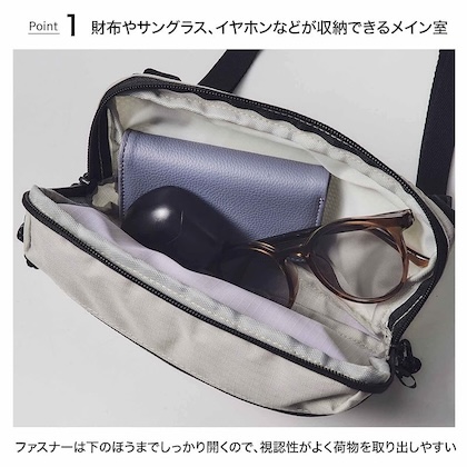 Coleman (コールマン) 背面メッシュ＆キーフック付きショルダーバッグ]