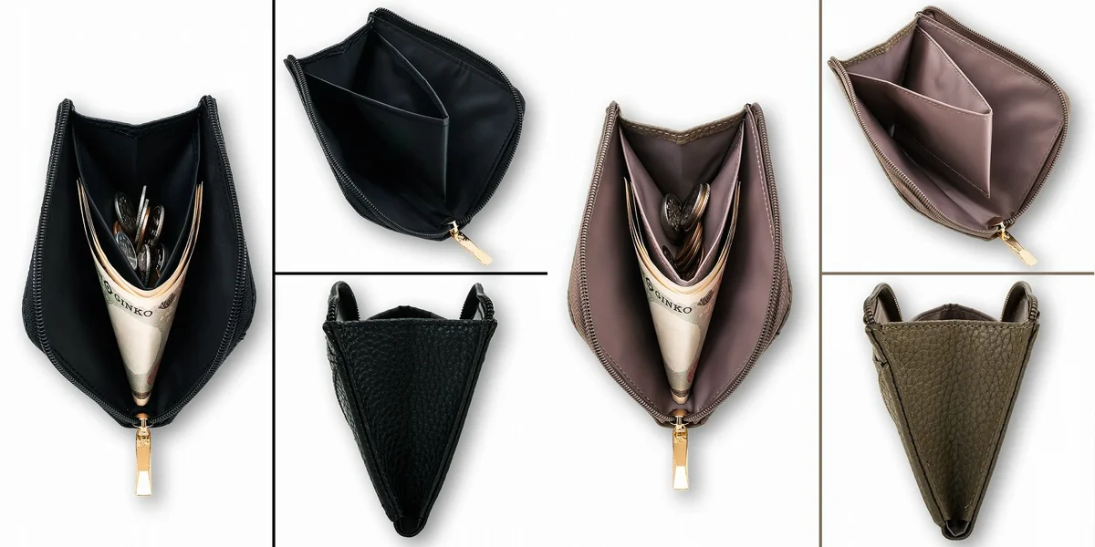 ATAO (アタオ) ミニ財布 BLACK ／ TAUPE