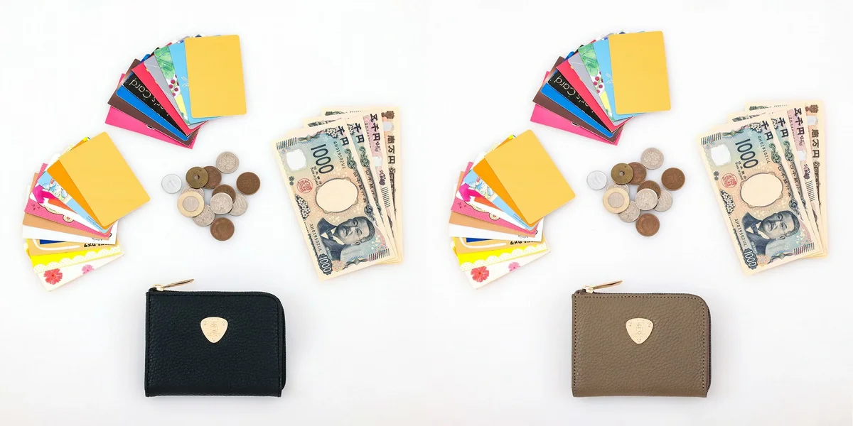 ATAO (アタオ) ミニ財布 BLACK ／ TAUPE