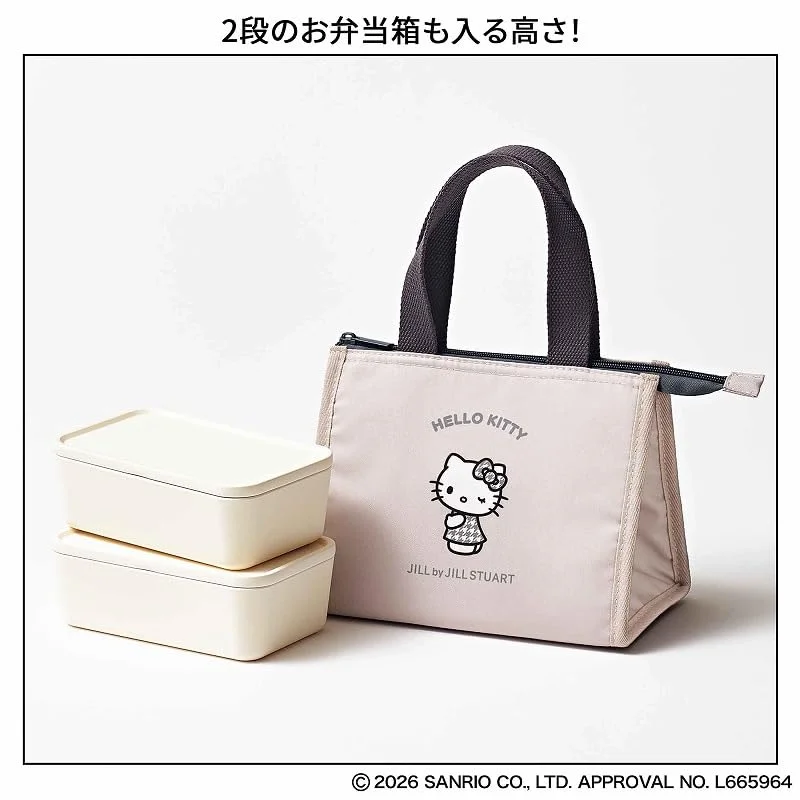 JILL by JILL STUART (ジル バイ ジルスチュアート) 千鳥格子柄 ハローキティの保冷バッグ&おむすび巾着
