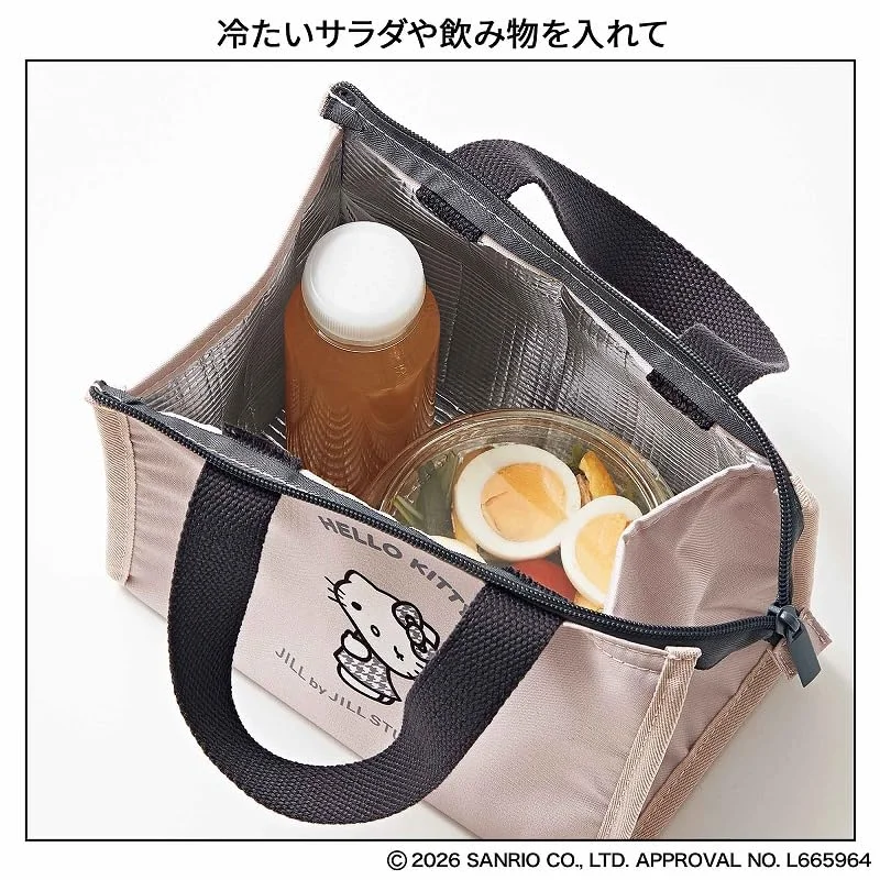 JILL by JILL STUART (ジル バイ ジルスチュアート) 千鳥格子柄 ハローキティの保冷バッグ&おむすび巾着