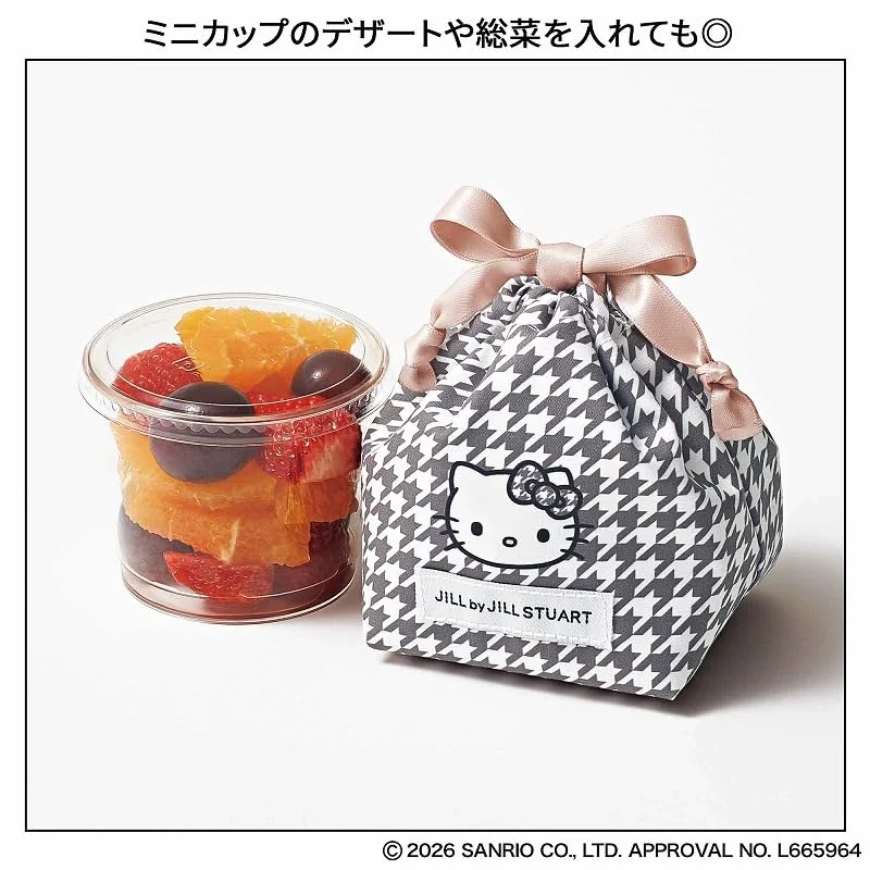 JILL by JILL STUART (ジル バイ ジルスチュアート) 千鳥格子柄 ハローキティの保冷バッグ&おむすび巾着